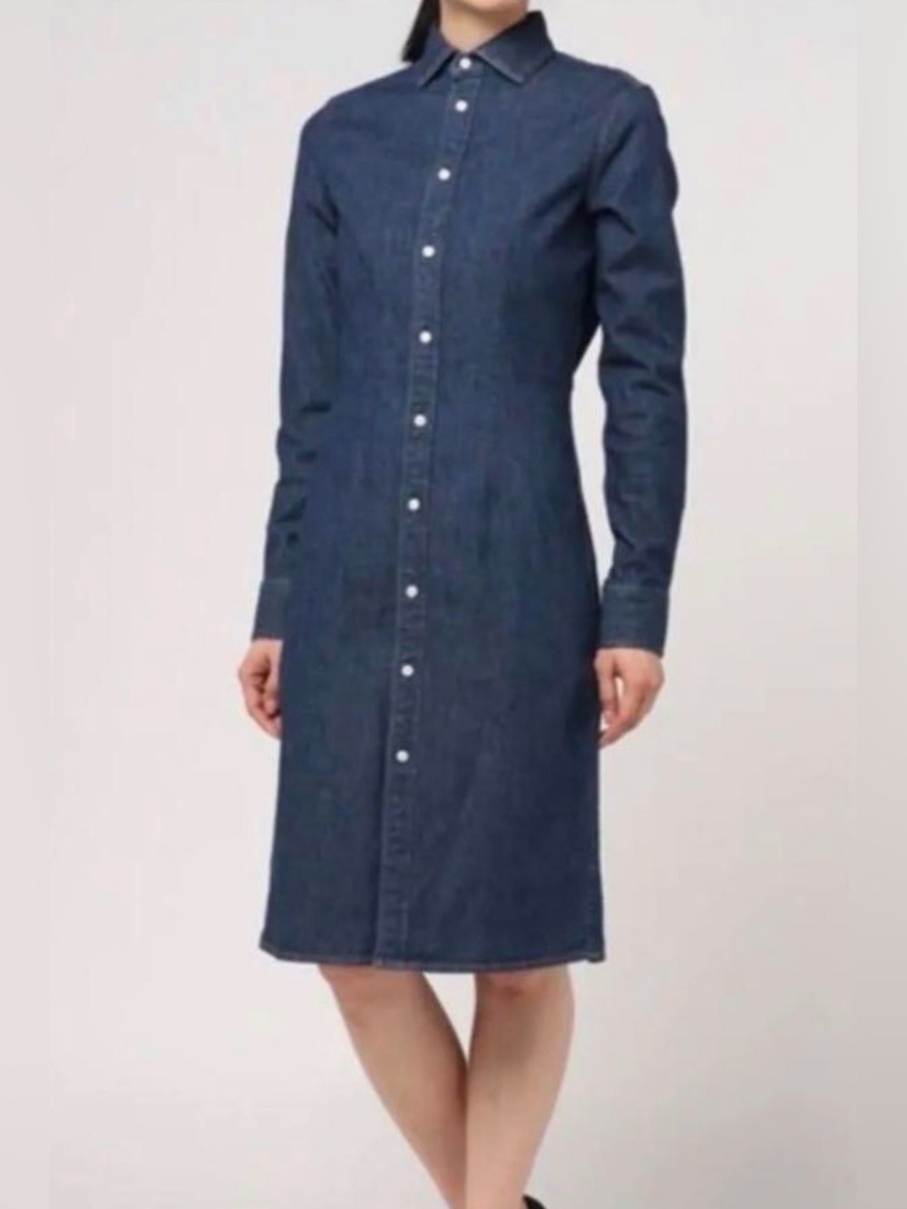 Polo‎ Ralph Lauren Cotton Denim Shirt Dress in Indigo Blue Size 0